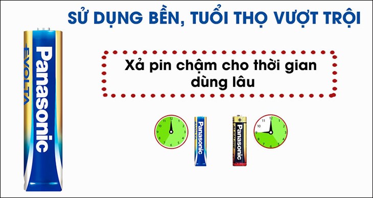 Pin AAA 2 viên Evolta Panasonic LR03EG-2BPKV có tuổi thọ cao