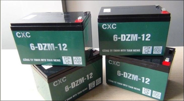Ắc quy 12V 12Ah thường dùng cho các dòng xe đạp điện