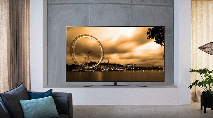 Smart Tivi NanoCell LG 4K 65 inch 65NANO76SQA có cấu tạo màn hình phẳng tinh giản, sang trọng