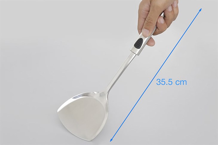Sạn inox DMX S003 có chiều dài 35.5cm, hỗ trợ nấu ăn tiện dụng hơn