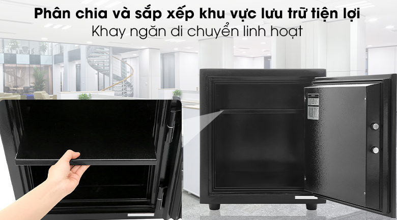 Khay ngăn có thể di chuyển linh hoạt