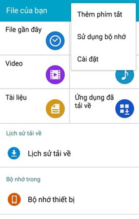 Click chọn Advanced > Show hidden files