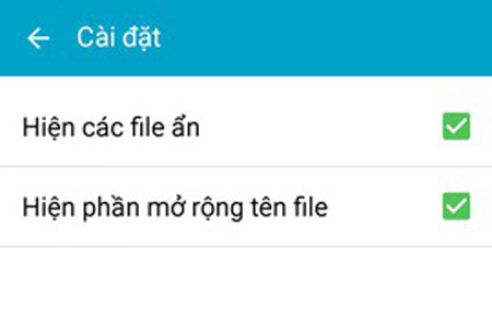 Click vào menu