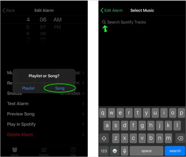 Sau khi kết nối và đăng nhập vào Spotify, bạn đã có thể chọn bài hát yêu thích và lưu làm nhạc chuông báo thức