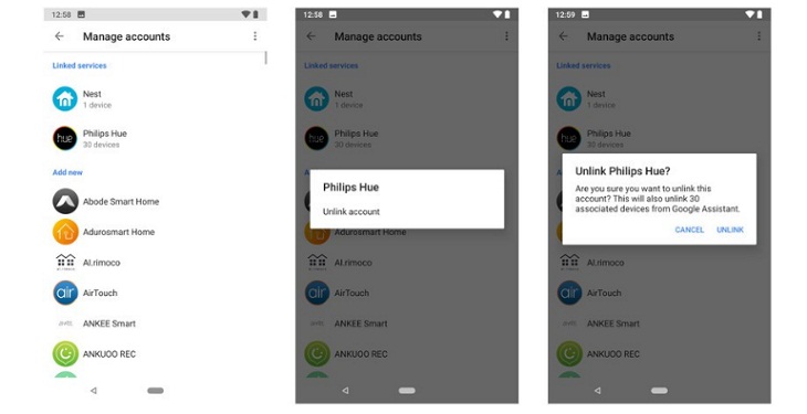 Google kết nối với ứng dụng Hue và thiết bị Hue Bridges