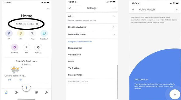 Cách thiết lập Voice Match