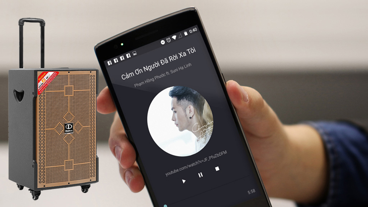 Phát nhạc qua loa bằng điện thoại
