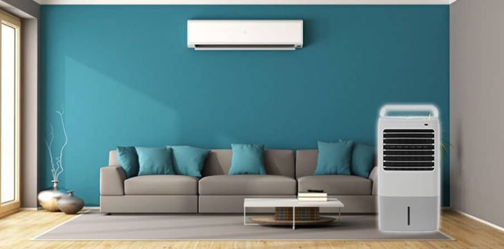 Sử dụng quạt kết hợp cùng với máy lạnh
