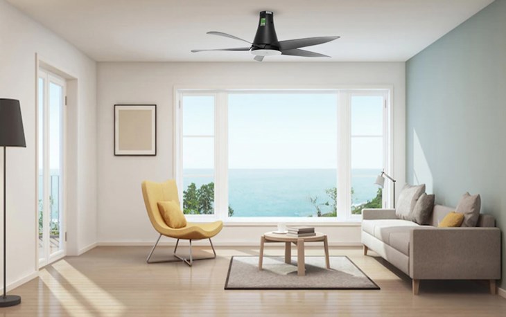 Quạt trần Mitsubishi Electric C56-RA5 CY-GY phù hợp bố trí trong phòng khách, phòng ngủ, phòng làm việc, quán ăn hay showroom mà không lo va chạm