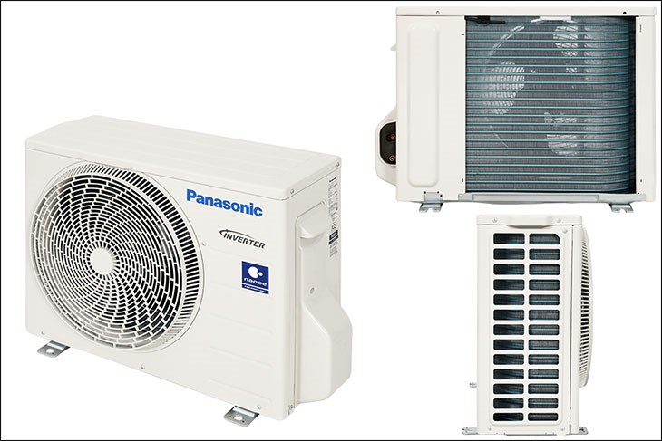 Máy lạnh Panasonic Inverter 1.5 HP CU/CS-PU12ZKH-8M có dàn nóng làm bằng đồng nguyên chất 100% giúp tăng cường khả năng chống chịu trước các tác động từ môi trường