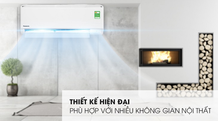 Điều hòa Panasonic 1 HP CU/CS-N9WKH-8M không có công nghệ Inverter sở hữu kiểu dáng hiện đại, sang trọng tô điểm không gian