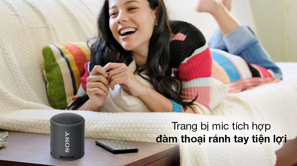 Loa Sony SRS-XB13 hỗ trợ microphone thoải mái đàm thoại qua loa