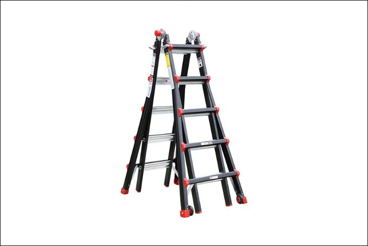 Thang chữ A Nikawa mang thiết kế cứng cáp, chịu được tải trọng lớn