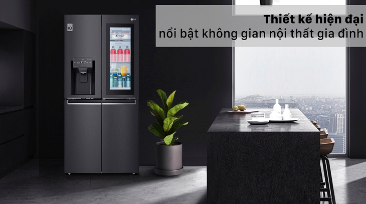 Tủ lạnh LG Inverter 496 lít GR-X22MB có thiết kế độc đáo và lạ mắt