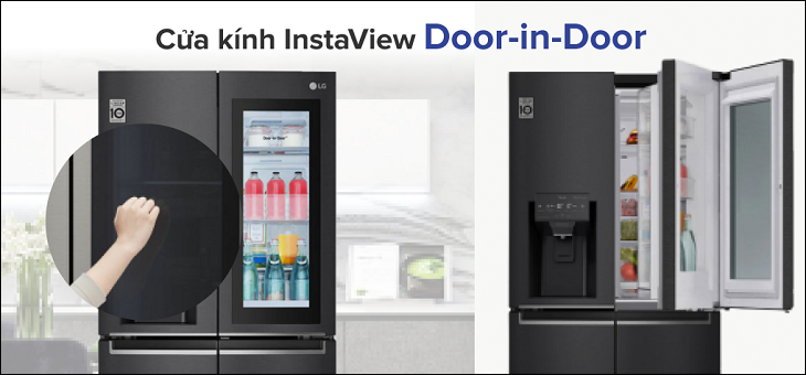 Tủ lạnh LG Inverter 496 lít GR-X22MB sở hữu công nghệ Door-in-door