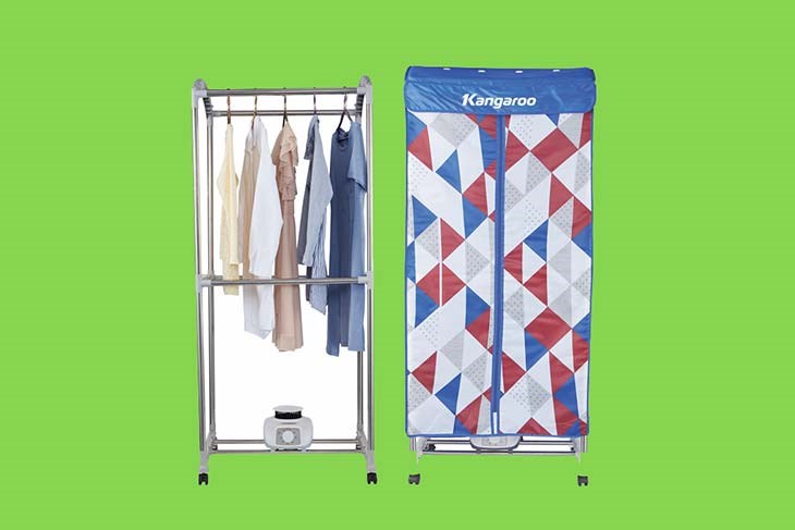 Tủ sấy quần áo Kangaroo KG310 có chất liệu lồng sấy bằng vải bạt cường lực chịu co giãn kết hợp khung thép sơn tĩnh điện bền bỉ