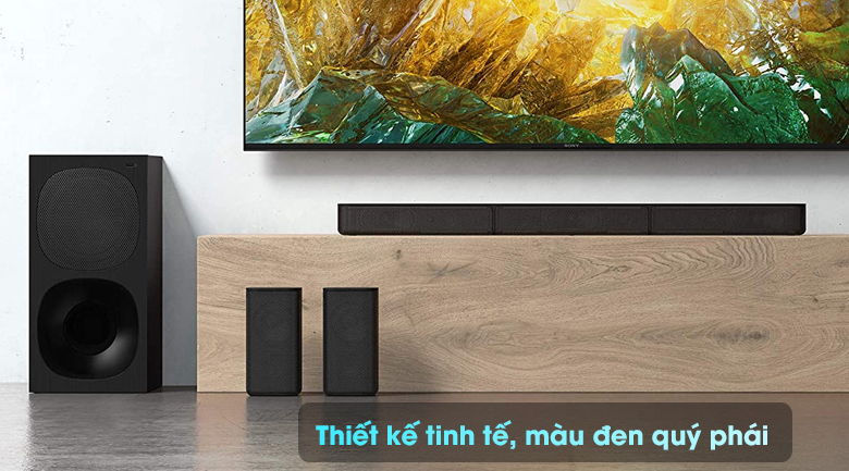Tivi treo tường kết hợp với Bộ loa thanh Sony 5.1 HT-S20R sẽ cho người dùng những trải nghiệm âm thanh sống động