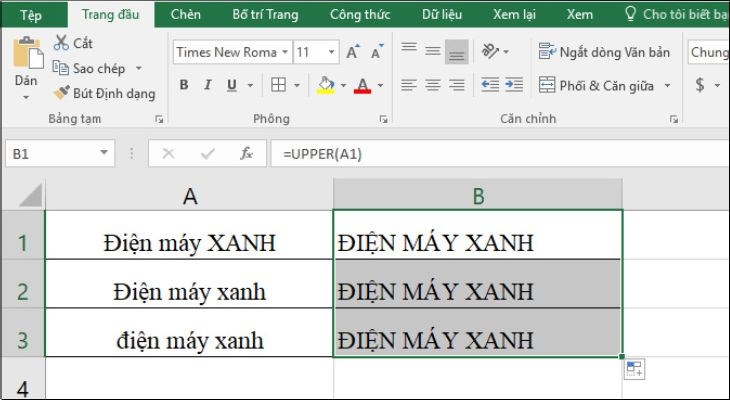 Kết quả sẽ được hiển thị như sau
