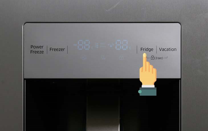 Để điều chỉnh nhiệt độ ngăn mát, bạn nhấn nút Fridge