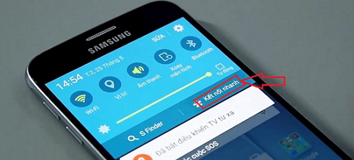 Chọn Quick Connect bằng cách mở lối tắt công cụ trên điện thoại