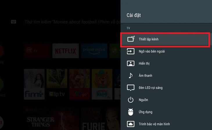 Bước 2: Chọn Channel & Inputs (Kênh & Ngõ vào) > Chọn Channels (Kênh) > Chọn Channel setup (Thiết lập kênh)