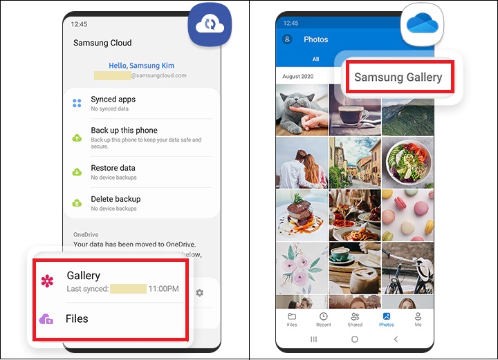Truy cập từ ứng dụng Samsung Cloud