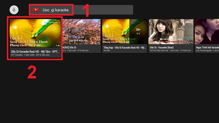 Bước 3: Gõ theo cú pháp tên bài hát + karaoke, sau đó chọn bản beat mà mình thích là xong.