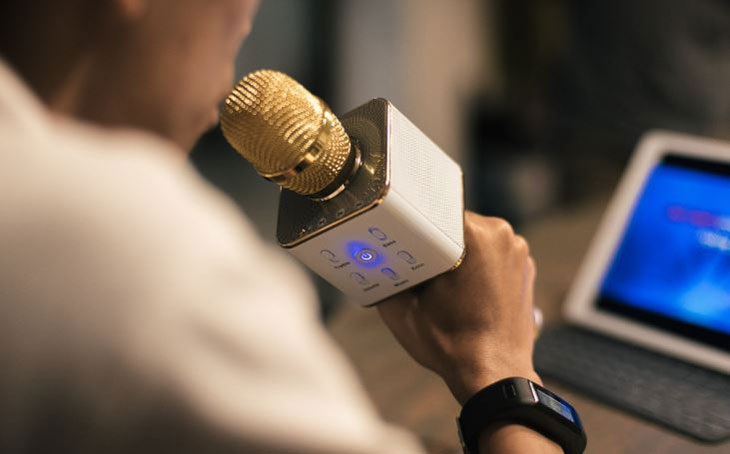 Kết nối bluetooth của micro với loa