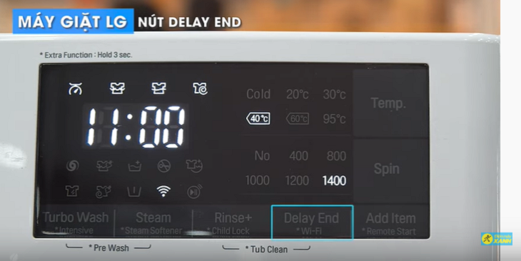 Tính năng hẹn giờ trên máy giặt LG