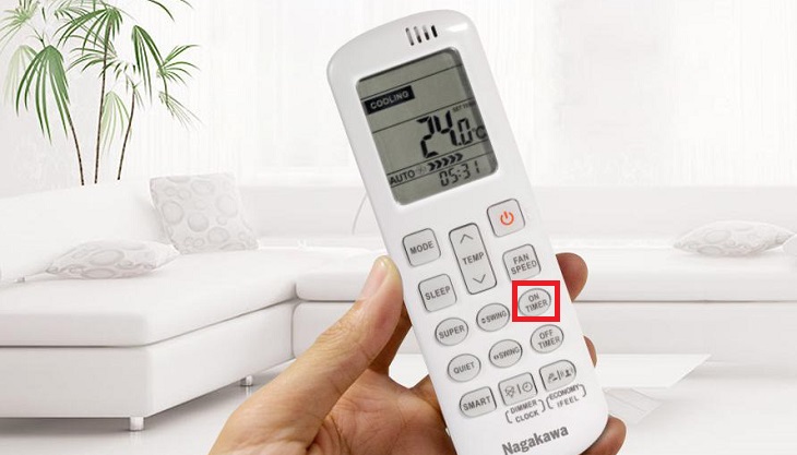 bạn hãy nhấn nút Timer On