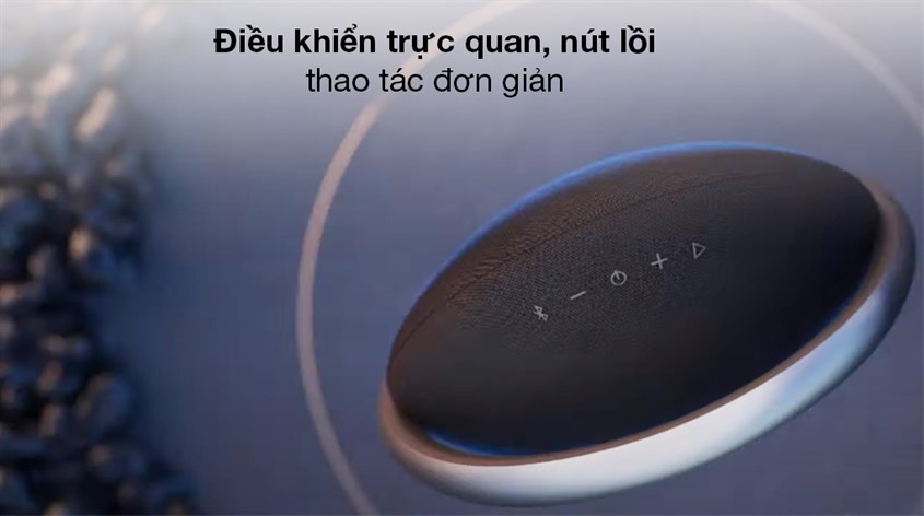 Nhấn giữ nút Bluetooth trên cả 2 loa để kết nối với nhau