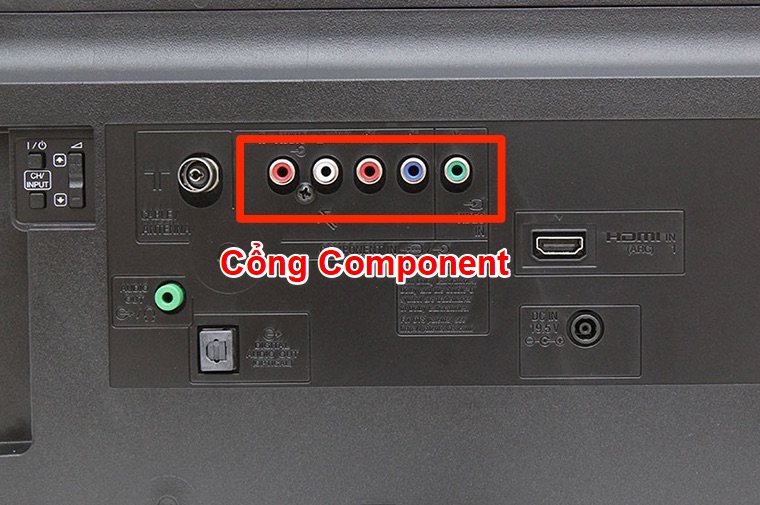 Kết nối bằng cổng Component