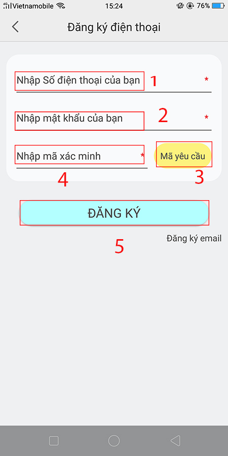 Đăng kí tài khoản masstel hero