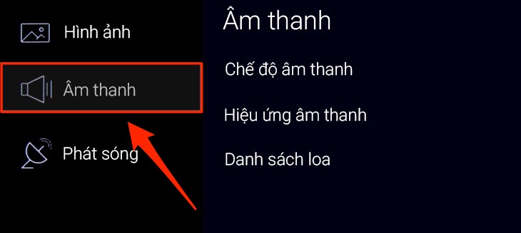Chọn phần âm thanh
