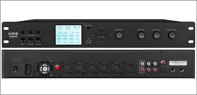 Kết nối 2 dây từ cổng ra trên mixer tới cổng vào trên vang số.