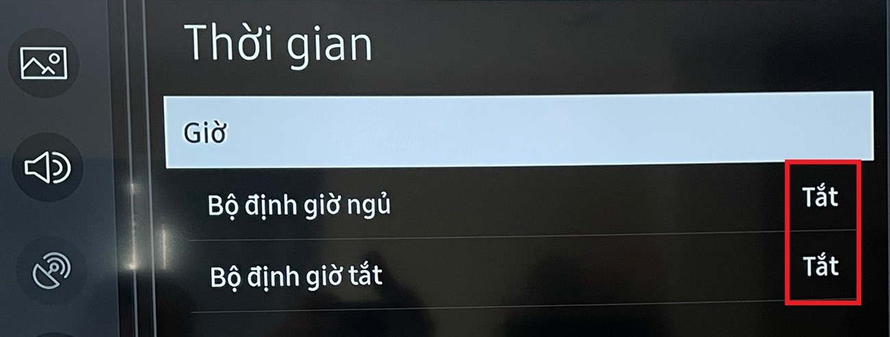 Chọn Tắt