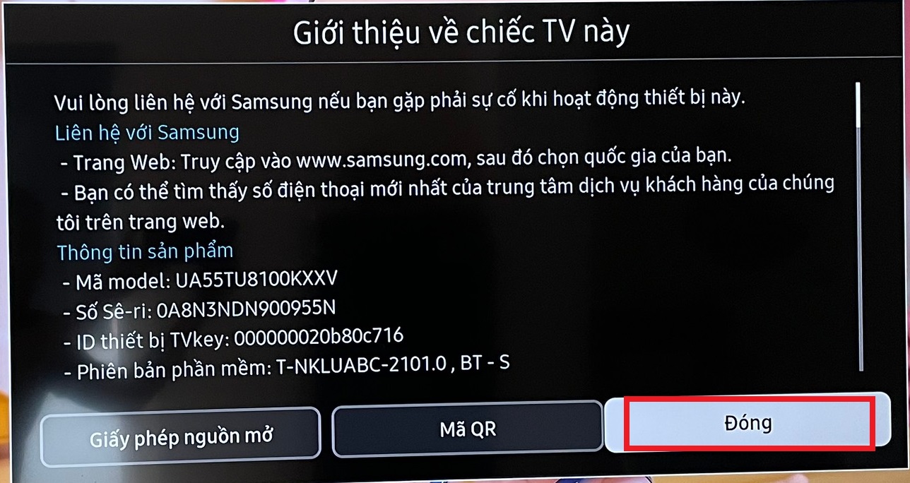 ngắt kết nối hoặc hủy kích hoạt các thiết bị kết nối đã thực hiện thao tác với TV.