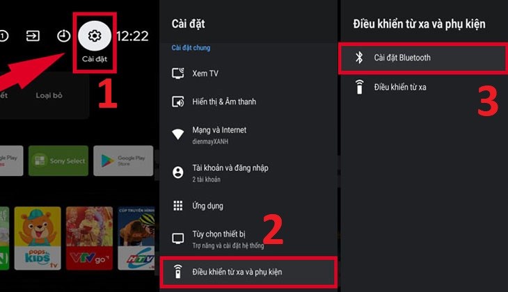 Điều chỉnh các cài đặt của tivi