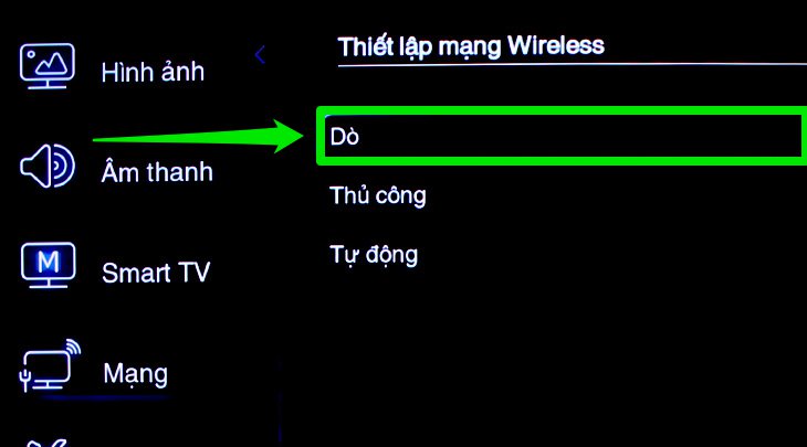 Bạn chọn mục dò