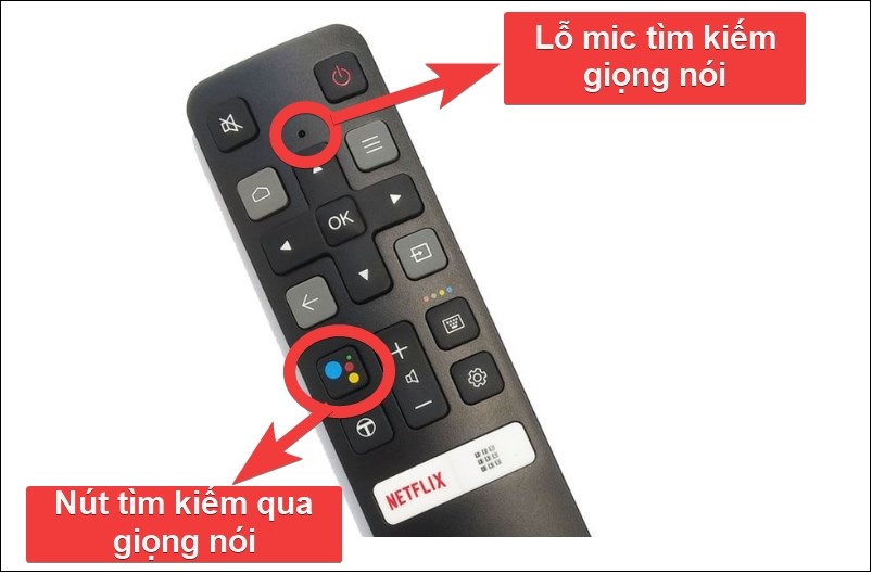 Nhấn giữ nút tìm kiếm giọng nói và đặt lỗ thu âm sát nguồn phát ra tiếng