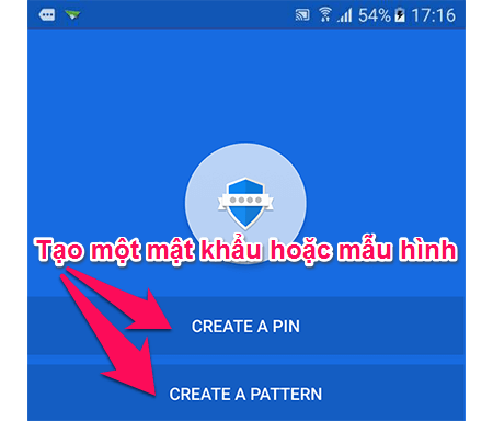 Tạo một mật khẩu hoặc mẫu hình