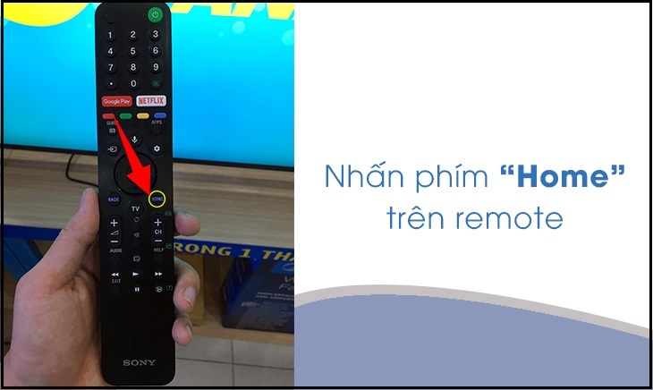 Nhấn nút Home để trở về màn hình chính