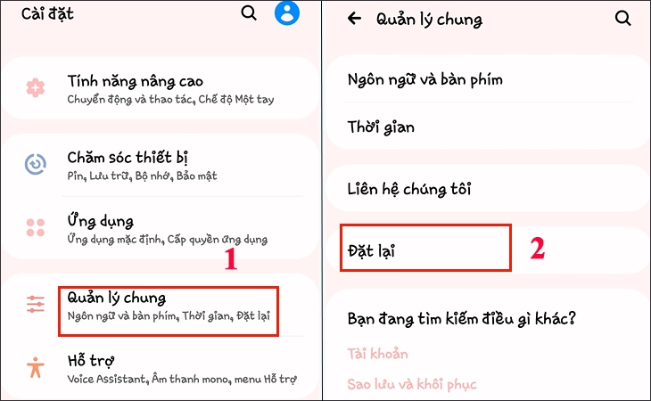 Bạn nhấn chọn Quản lý chung