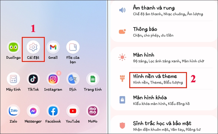 Truy cập vào Cài Đặt trên điện thoại