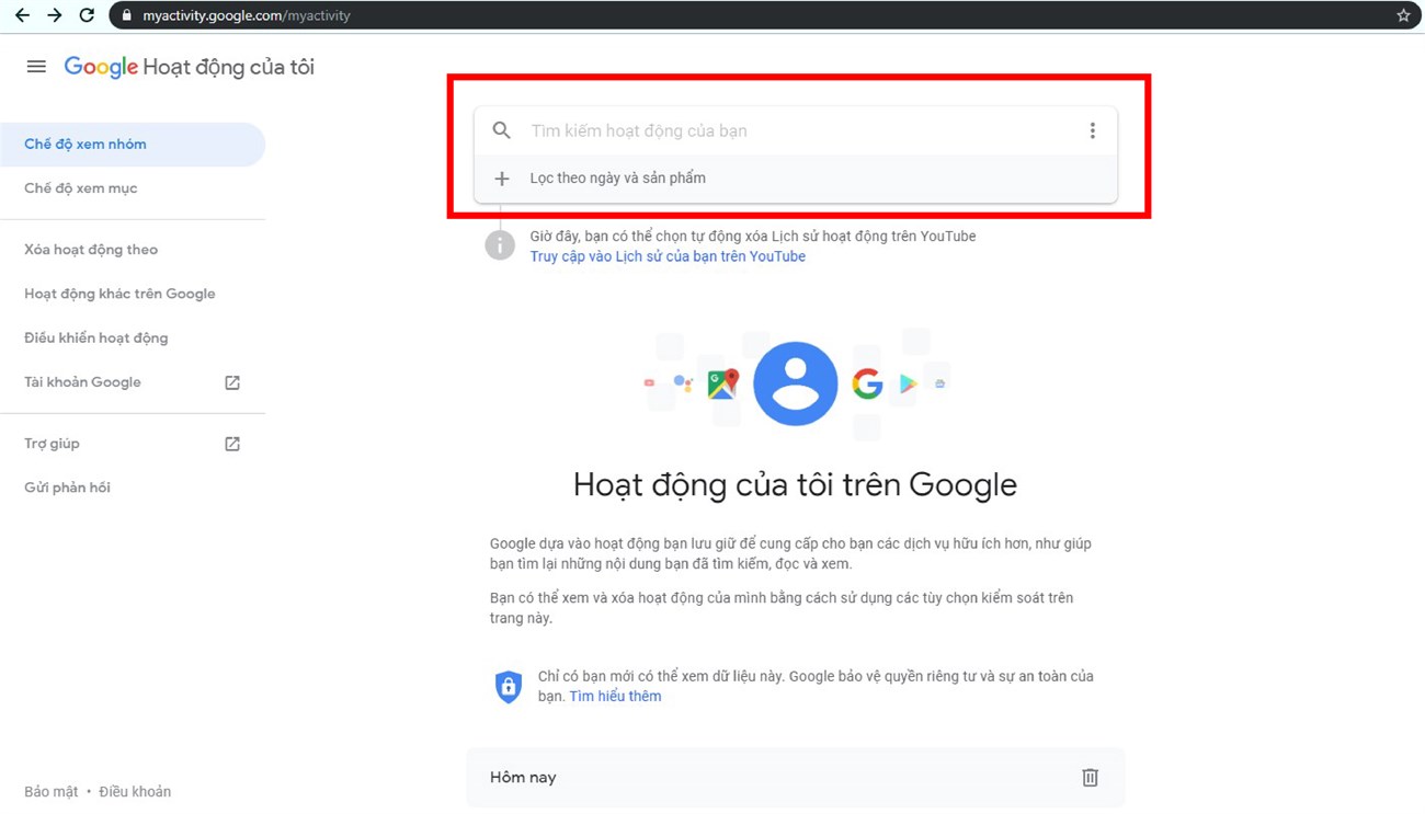 Chọn Lọc theo ngày và sản phẩm