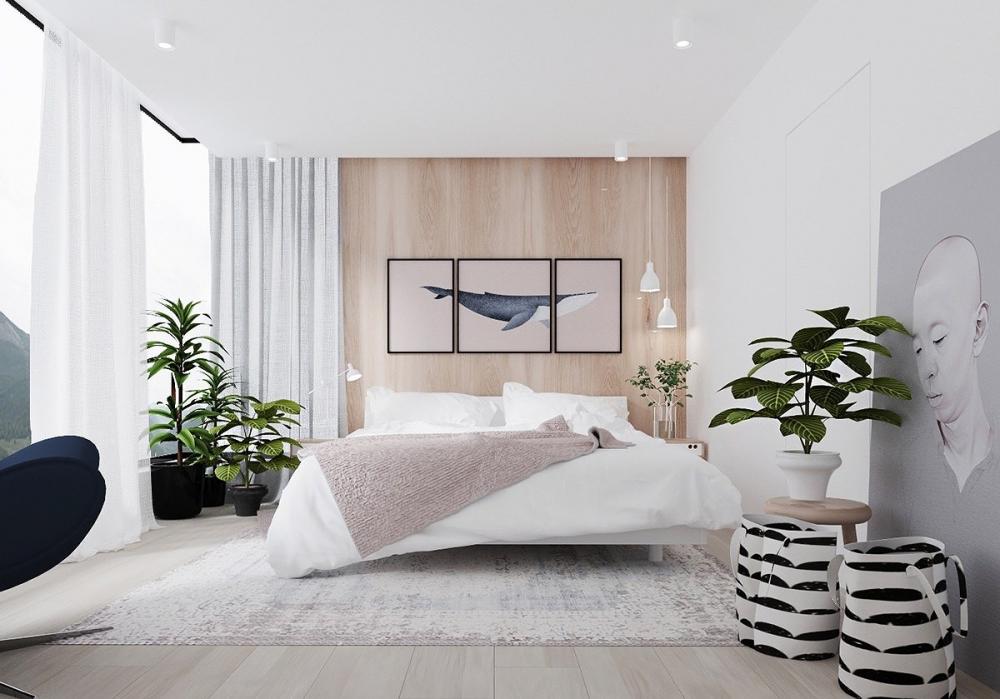 Đặt chậu cây hoặc hoa tươi trong phòng