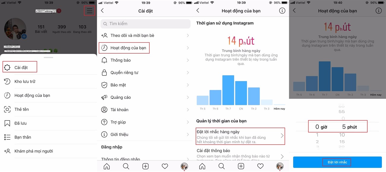 Hướng dẫn cách tạo giới hạn thời gian dùng trên Instagram