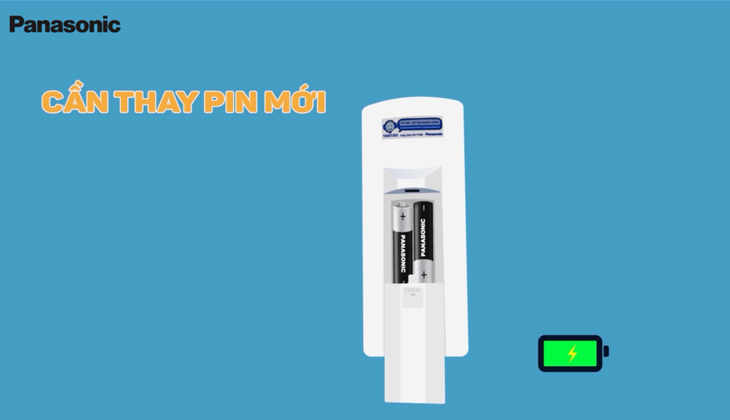 Thay pin mới vào cho remote