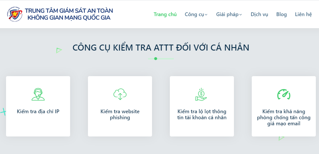 Các công cụ kiểm tra an toàn thông tin đối với cá nhân