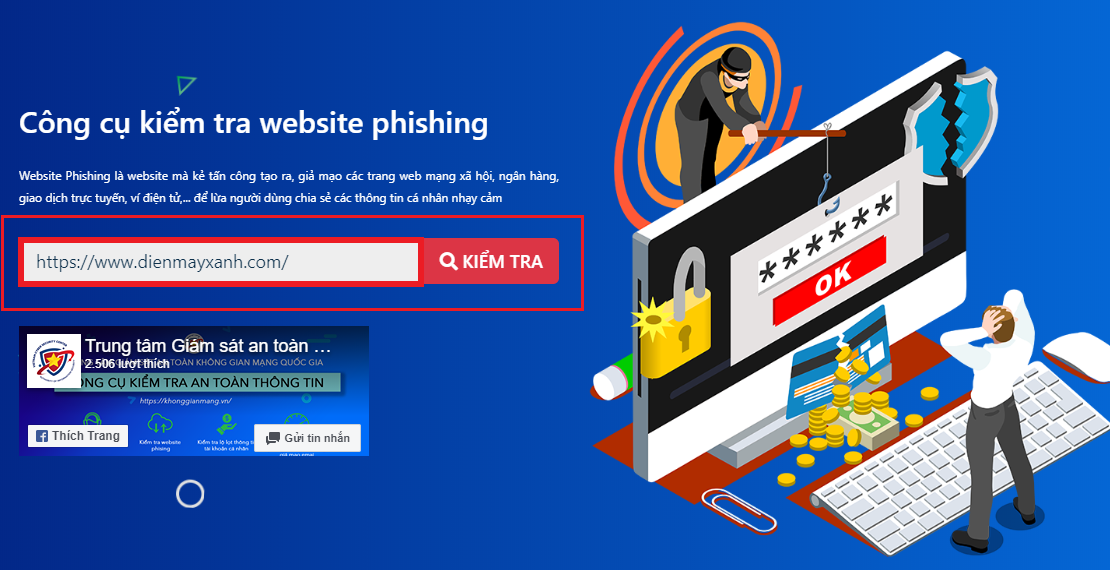 Kiểm tra website bạn nghi ngờ là lừa đảo, giả mạo